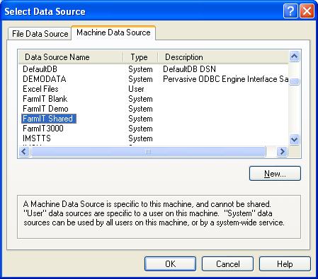 Select ODBC Data Source